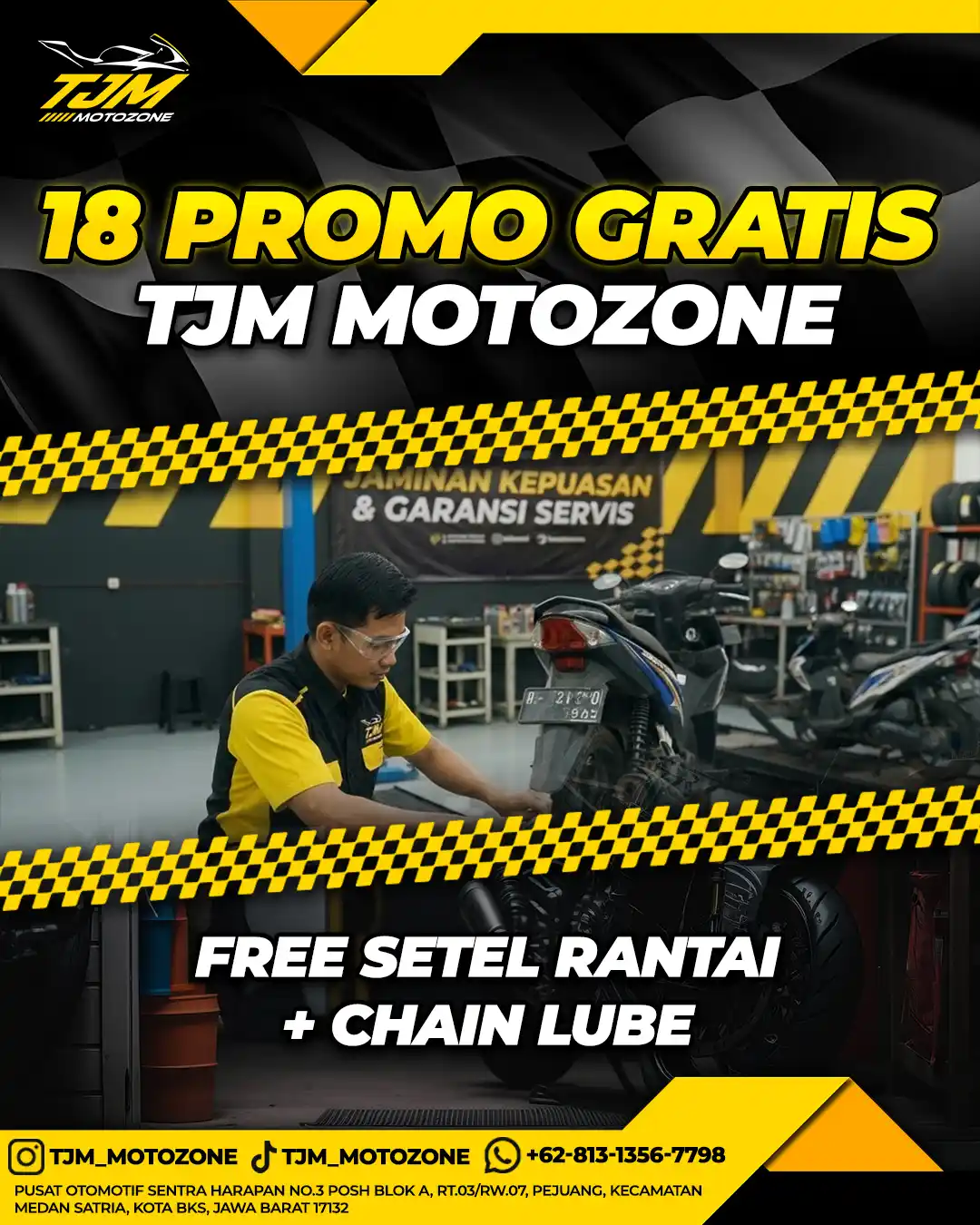 Free Setel Rantai + Chain Lube